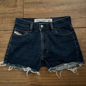 Diesel Industry Denim Division Frayed Shorts